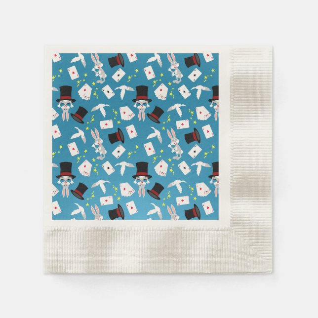 Serviette En Papier Fille magicien Spectacle Anniversaire (Devant)