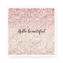 Fille Parties scintillant rose glam or Empreinte d