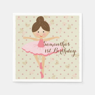 Serviette En Papier Fille rose et Dreamy Ballerina