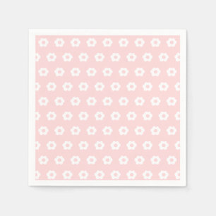 Serviette En Papier Fille rose simple joli motif floral