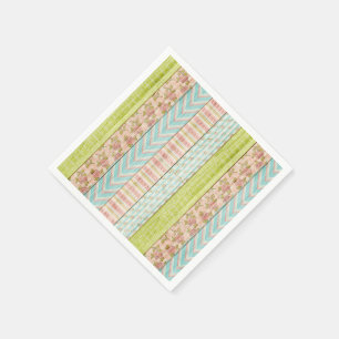 Serviette En Papier Fille Shabby Rustique Rose Cottage Chic Tea Party