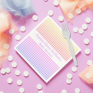 Serviette En Papier Filles Anniversaire de enfant Baby shower Pastel E