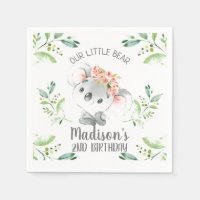Filles Aquarelle Koala Ours Anniversaire Papier