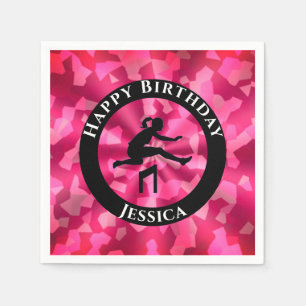 Serviette En Papier Filles Athlétisme Camouflage Rose  