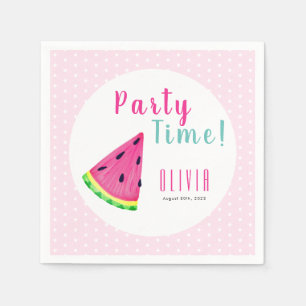 Serviette En Papier Filles au melon d'anniversaire