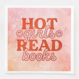 Serviette En Papier Filles Chaudes Lisent Des Livres
