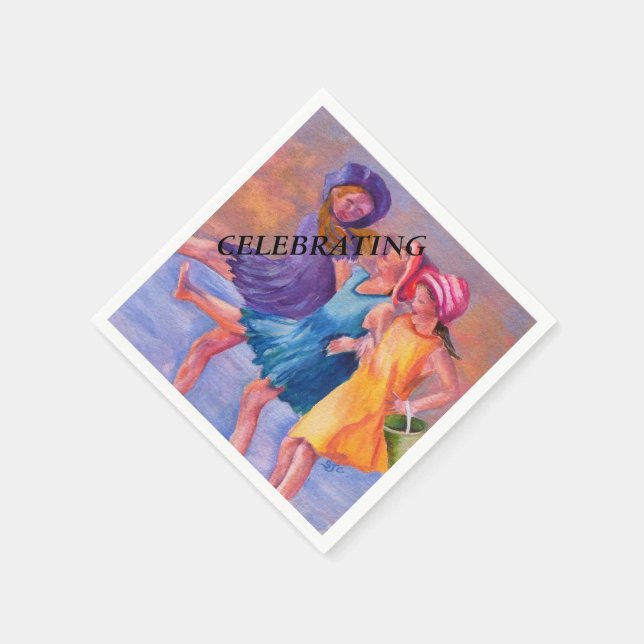 SERVIETTE EN PAPIER FILLES DE PLAGE PAPIER NAPKINS (Coin)