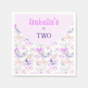 Serviette En Papier Filles mignonne rose pourpre Anniversaire de enfan