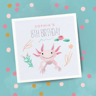 Serviette En Papier Filles mignonnes rose Kawaii Axolotl 8e anniversai
