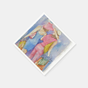 SERVIETTE EN PAPIER FILLETTES AMIS PAPIER NAPKINS