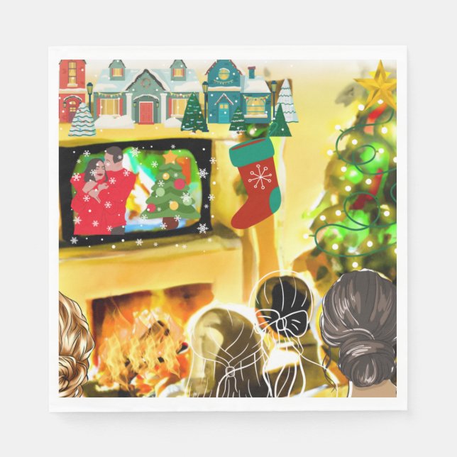 Serviette En Papier Films de Noël (Devant)