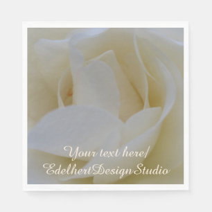 Serviette En Papier Fin de rose blanc vers le haut des serviettes de