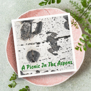 Serviette En Papier Fin d'écorce de tremblement Aspen vers le haut de