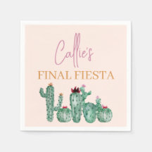 Finale Fiesta Bachelorette Cocktail Napkin