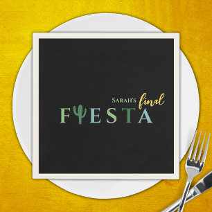 Serviette En Papier Finale Fiesta Cactus Mexicaine Bachelorette Party