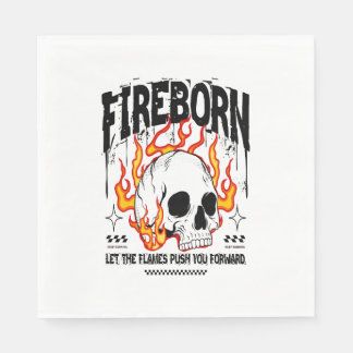 Serviette En Papier Fireborn Skull Urban Streetwear