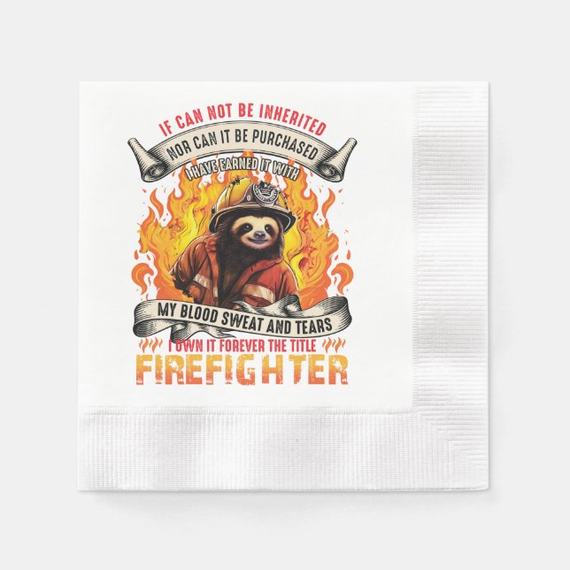 Serviette En Papier Firefighter Sloth (Devant)