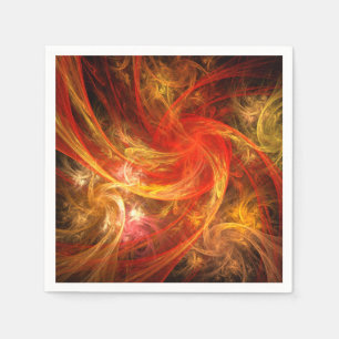 Serviette En Papier Firestorm Nova Art Abstrait