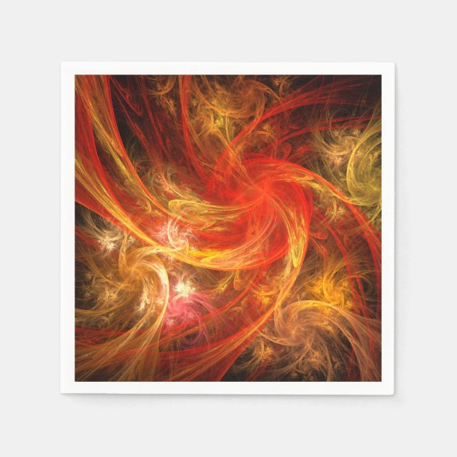 Serviette En Papier Firestorm Nova Art Abstrait (Devant)