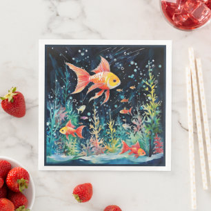 Serviette En Papier Fish Dreamland, perfection aquarium,