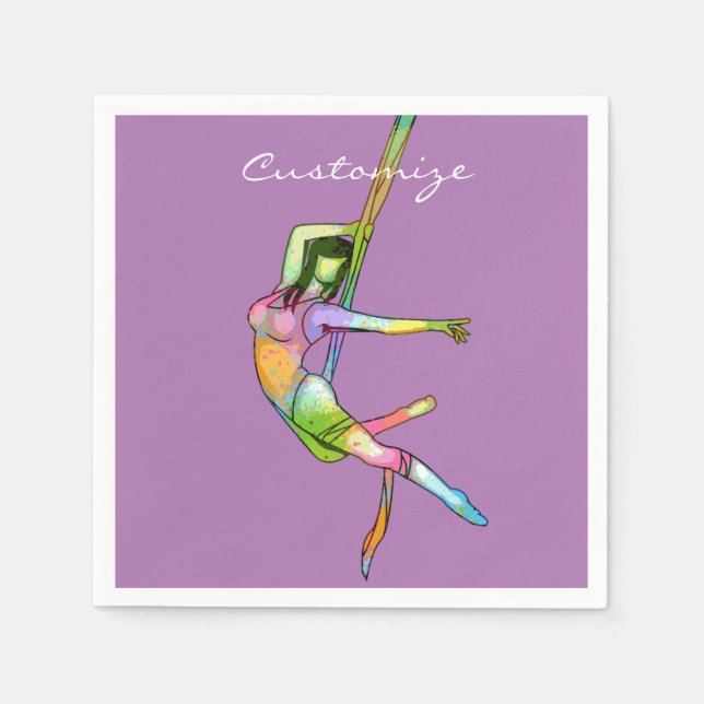 Serviette En Papier Fitness aérienne Yoga Thunder_Cove (Devant)