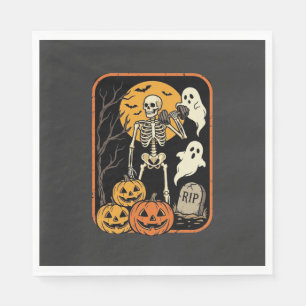 Serviette En Papier Fitness Halloween squelette fantôme citrouille Wor