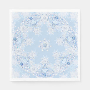Serviette En Papier Flacon de neige bleu glace