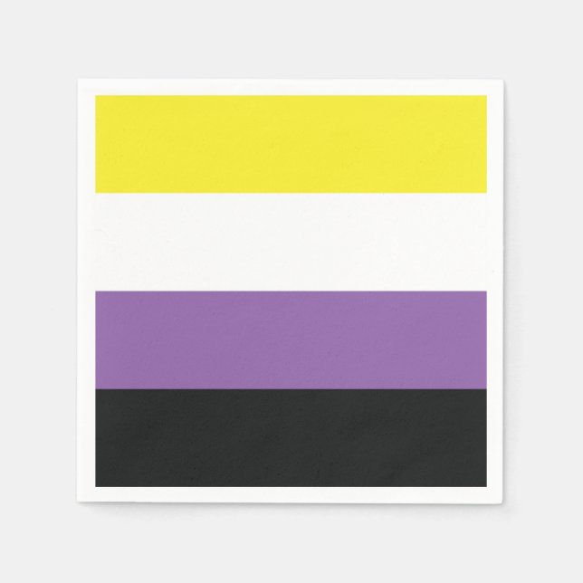 Serviette En Papier Flag non binaire (Devant)