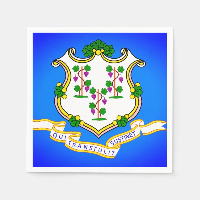 Serviette En Papier Flage d'état de serviettes de papier Connecticut (Devant)