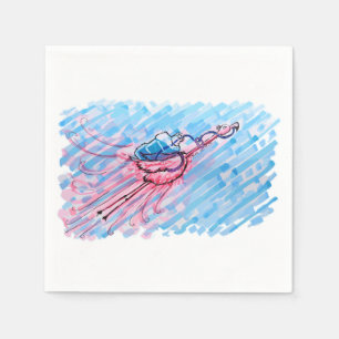 Serviette En Papier Flamant Hydraté