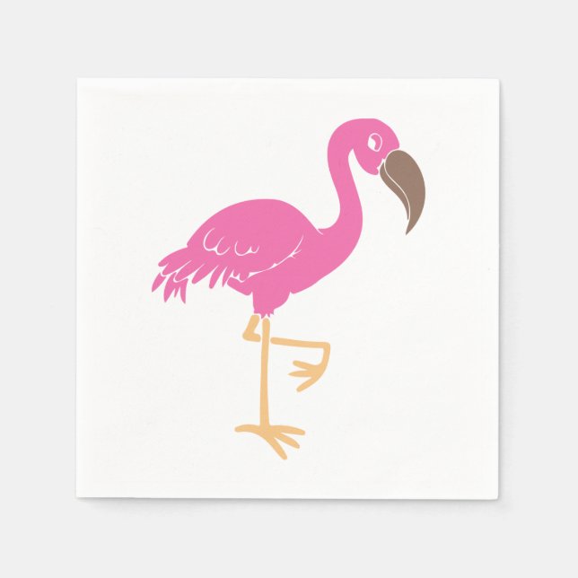 Serviette En Papier Flamant rose (Devant)