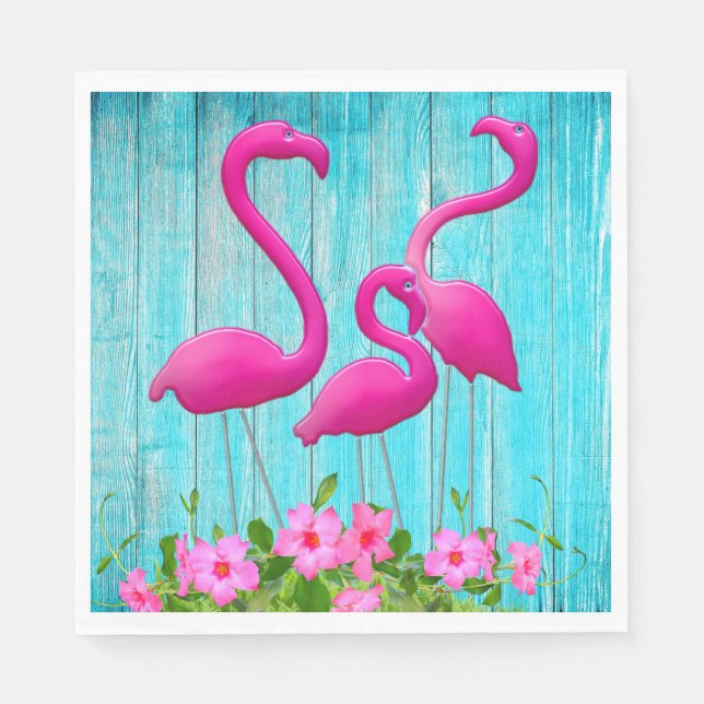 Serviette en papier flamant rose (Devant)