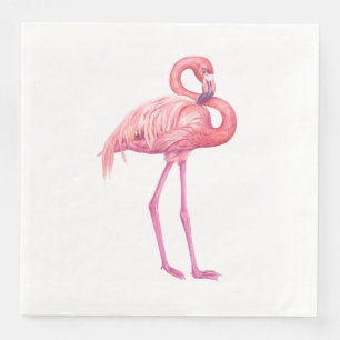 SERVIETTE EN PAPIER FLAMANT ROSE 2