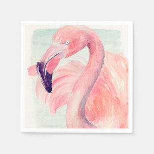 Serviette En Papier Flamant rose en pastel