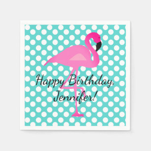 Serviette En Papier Flamant rose et serviette de papier personnalisés