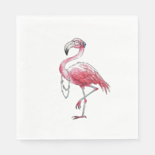 Serviette En Papier Flamant rose fabuleux