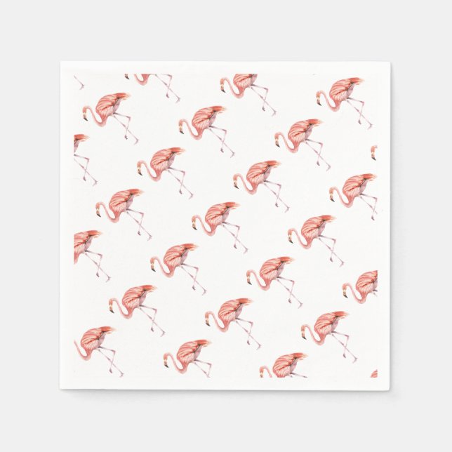Serviette En Papier Flamant rose rose (Devant)