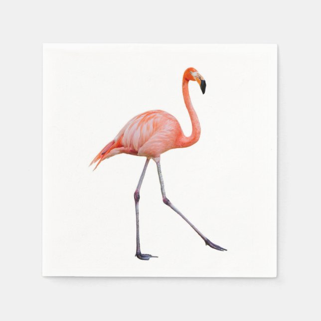 Serviette En Papier Flamant rose rose (Devant)