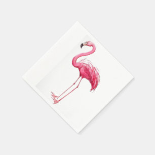 Serviette En Papier Flamant rose rose