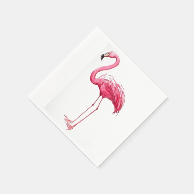 Serviette En Papier Flamant rose rose (Coin)