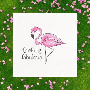 Serviette En Papier Flamant rose rose Flocking Fabulous