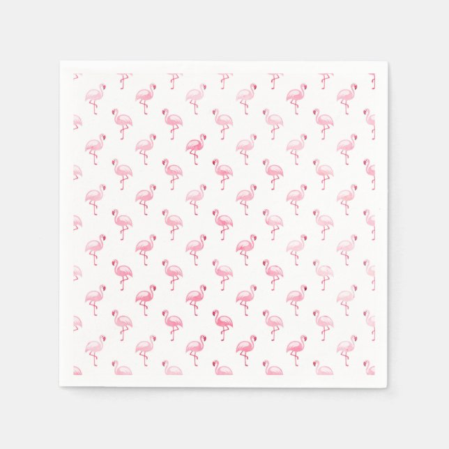 Serviette En Papier Flamant rose rose Motif de fête d'anniversaire (Devant)