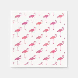 Serviette En Papier Flamant rose rose pourpre Aquarelle Flamants roses