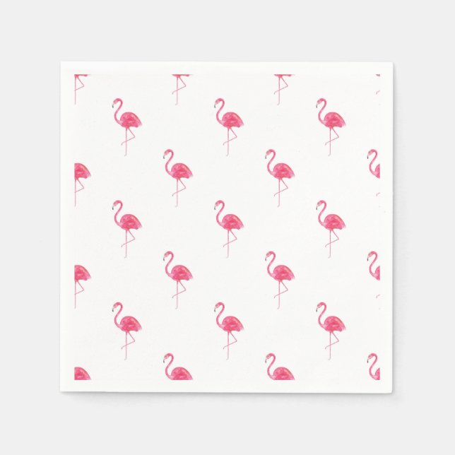 Serviette En Papier Flamant rose tropical (Devant)