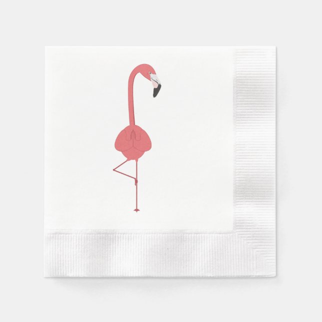 SERVIETTE EN PAPIER FLAMANT ROSE YOGA (Devant)