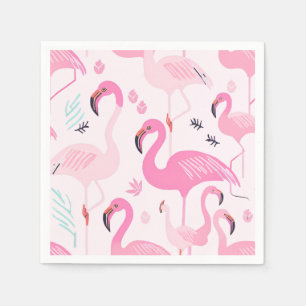 Serviette En Papier Flamants roses