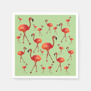 Serviette En Papier Flamants roses en papier serviettes