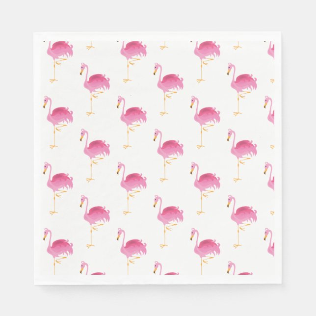Serviette En Papier Flamants roses Papier-serviettes rose (Devant)