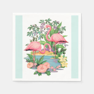 Serviette En Papier Flamants roses roses en Papier Paradise