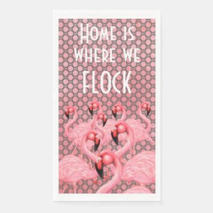 Serviette En Papier Flamants roses sur la Parade